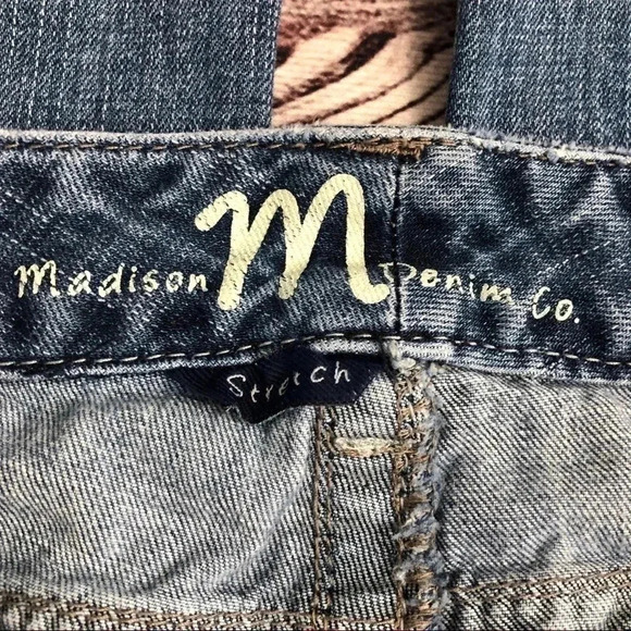 Madison Distressed Blue Denim Stretch Jean 2 - Picture 7 of 8